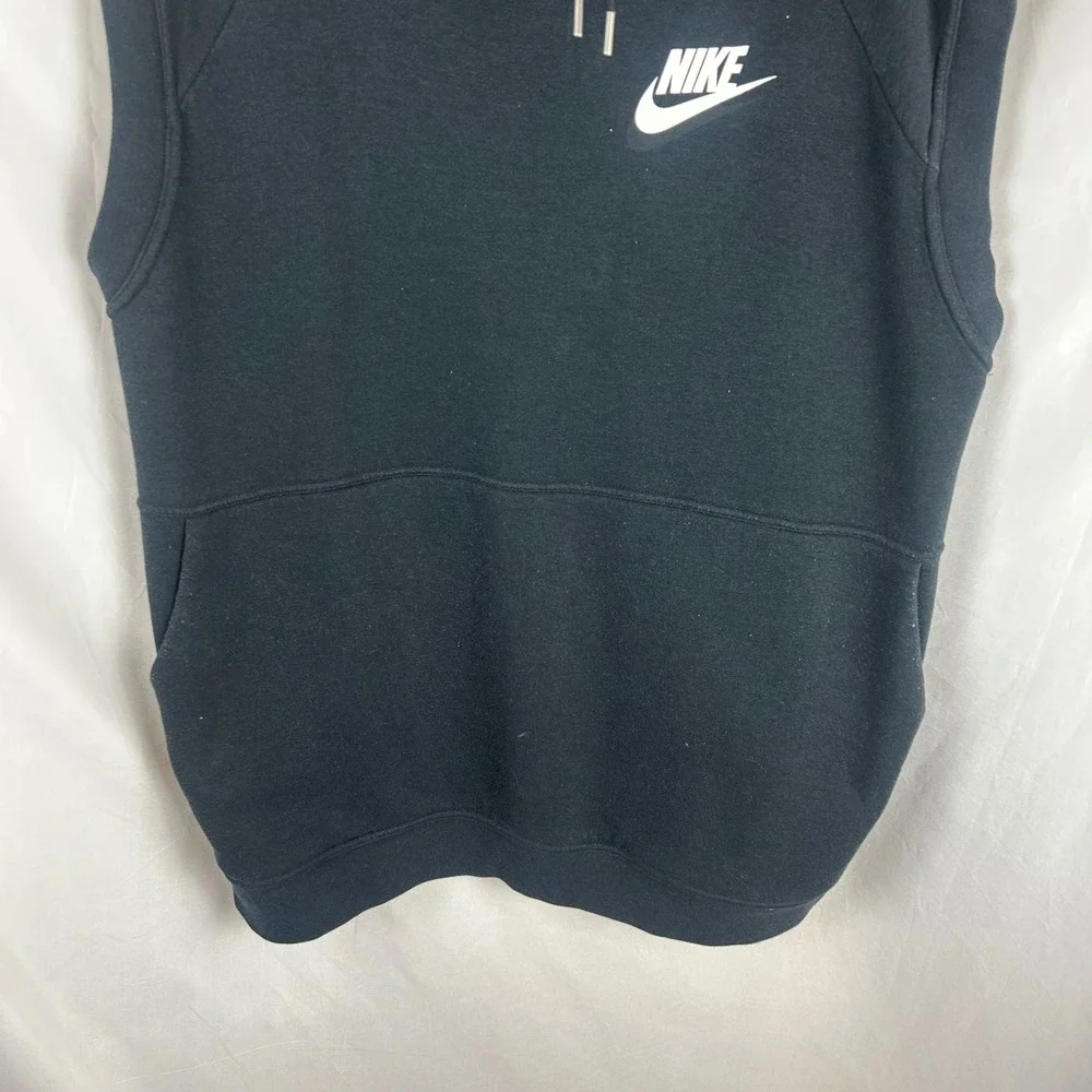 Nike Mens Sleeveless Funnel Neck Hoodie Black Futura Logo XL Pullover Vest